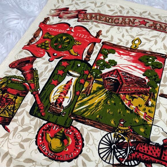 1977 Vintage Cloth Wall Calendar Beige Cottagecore Folk Art - Picture 3 of 9